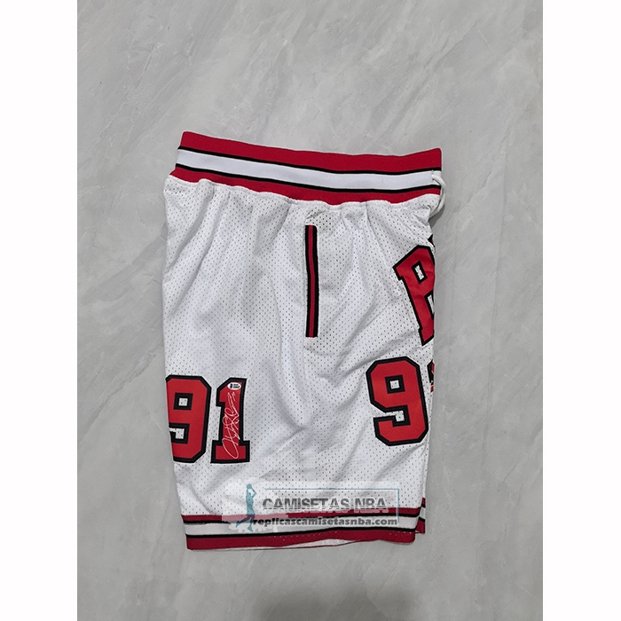 Pantalone Chicago Bulls Mitchell & Ness Just Don 1996-97 Blanco